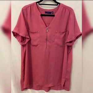 Apt. 9 Women's Pink Blouse with Zipper
